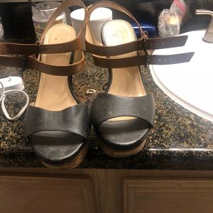 Platform Wedges, Brown and Black, Super Comfy